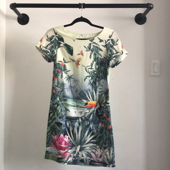 H&M Conscious Collection Tropical Print Dress - Picture 1 of 6